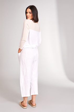 Peruzzi Linen Slouch Trousers White