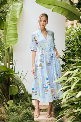 The Dreamer Label Tilda Olive Ankle Dress