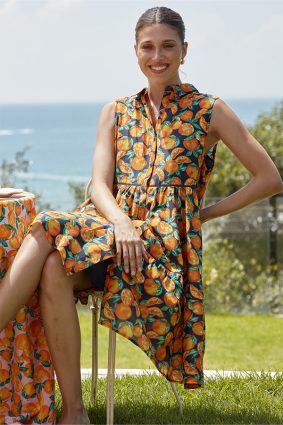 Alessandra Gigi Dress Navy