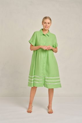 Alessandra Maxine Lace Dress Apple