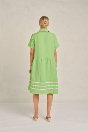 Alessandra Maxine Lace Dress Apple