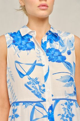 Alessandra Sleeveless Marlow Dress Blue Quartz