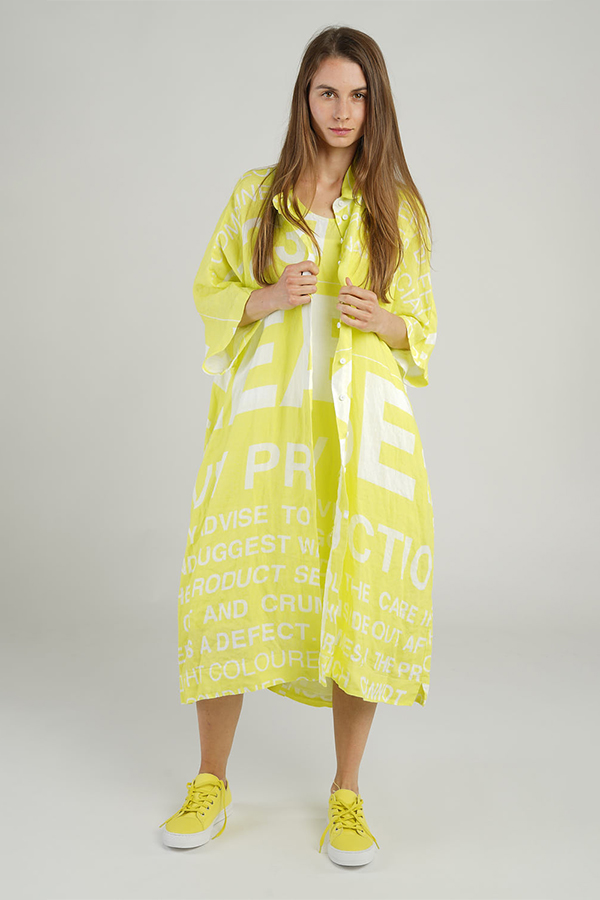 Black Label Collar Dress Sun Print