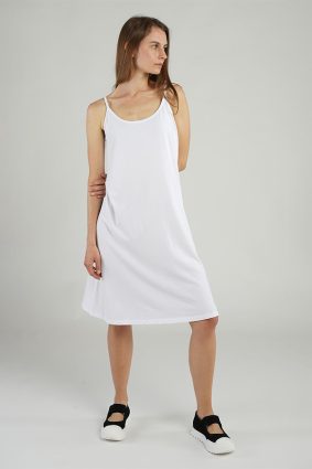Black Label Slip Dress White