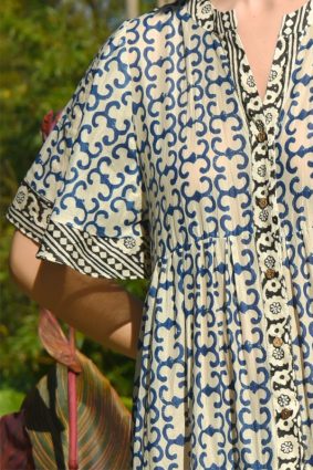 Cooper Face Your Tiers Dress Natural Blue