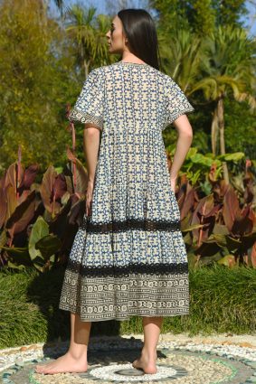 Cooper Face Your Tiers Dress Natural Blue