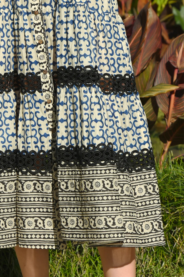 Cooper Face Your Tiers Dress Natural Blue