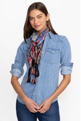Johnny Was Silk Scarf Grand Canel