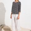Mela Purdie Relaxed Boat Neck NavyWhite