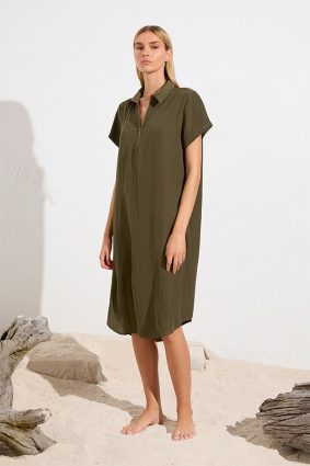 Mela Purdie SS Zip Front Dress Zulu