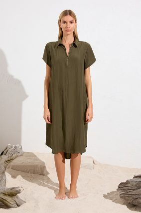 Mela Purdie SS Zip Front Dress Zulu