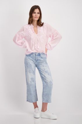 Monari Blouse Print Toned Flamingo