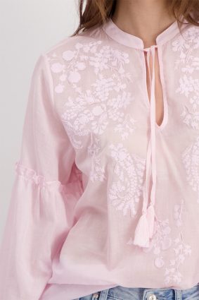 Monari Blouse Print Toned Flamingo