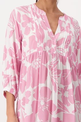 Monari Dress Midi Big Flower Pink Ptd