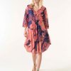 Oneseason Middy Poppy Dress Portofino Cotton Coral