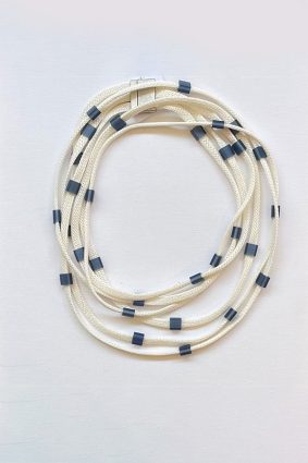 Rosalba Galati Block Long Cubes Cord N WhitecordBlue