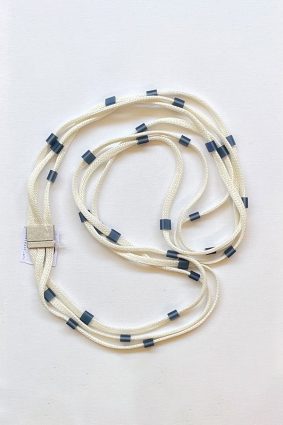 Rosalba Galati Block Long Cubes Cord N WhitecordBlue