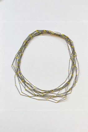 Rosalba Galati Rugiada Steel Sphere Long Necklace Yellow