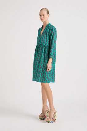 Lola Leighton Midi Dress Seal Emerald