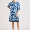 Lola Marilyn Button Dress Marg Navy