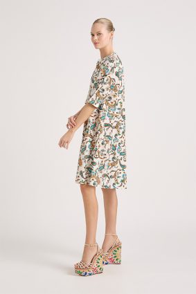 Lola Marilyn Button Dress Paisley Pop