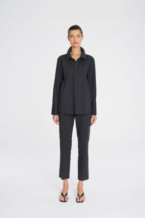 Mela Purdie Half Zip Blouse French Navy