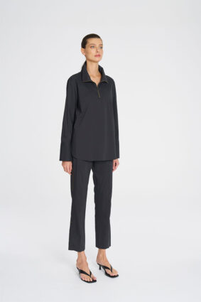 Mela Purdie Half Zip Blouse French Navy