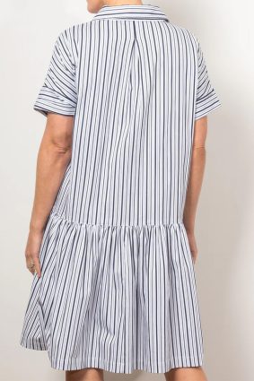Mela Purdie Zip Botanica Dress Navy_White