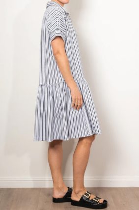 Mela Purdie Zip Botanica Dress Navy_White