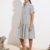Mela Purdie Zip Botanica Dress Navy_White