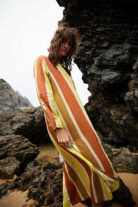 Oneseason Bazaar Moroccan Stripe Citrine-Cotton