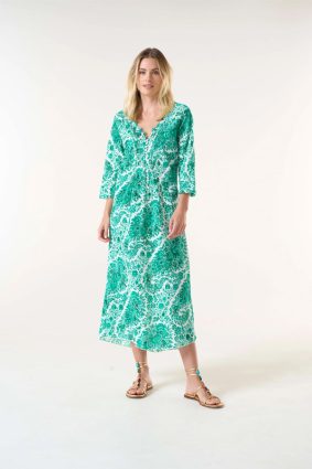 Oneseason Long Poppy St Tropez Cotton Emerald