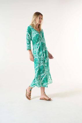 Oneseason Long Poppy St Tropez Cotton Emerald