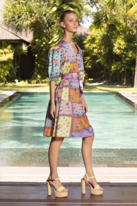 Lola Marilyn Button Dress Lotus Lotus