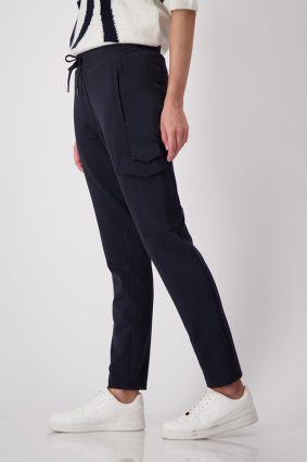 Monari Drawstring Trousers Dark Denim