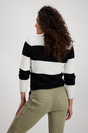 Monari Round Neck Jacket Schwarz