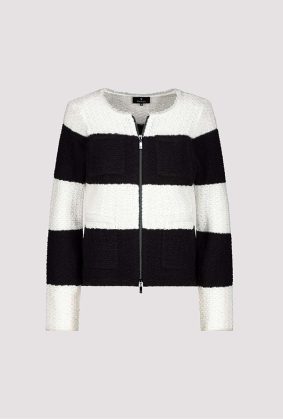 Monari Round Neck Jacket Schwarz