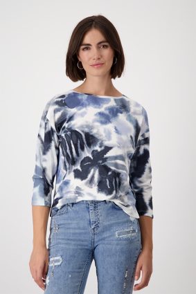 Monari Round Neck T-Shirt Mnlgt Blupt