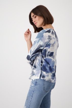 Monari Round Neck T-Shirt Mnlgt Blupt