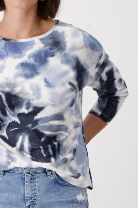 Monari Round Neck T-Shirt Mnlgt Blupt
