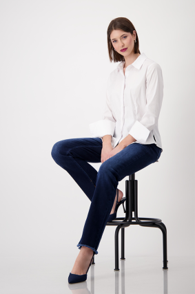 Monari Shirt Collar Blouse Weiss