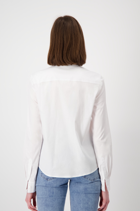 Monari Shirt Collar Blouse Weiss Detail