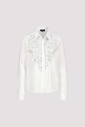 Monari Shirt Collar Blouse Weiss Detail