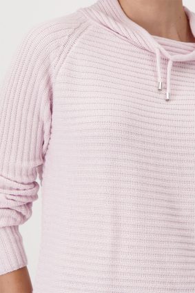 Monari Stand-Up Collar Pullover Rosy