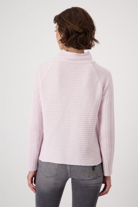 Monari Stand-Up Collar Pullover Rosy