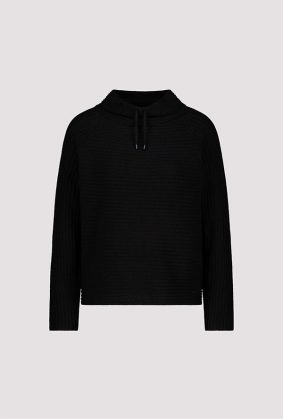 Monari Stand-Up Collar Pullover Schwarz
