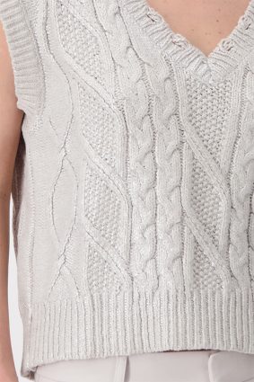 Monari V Neck Knitwear Moon