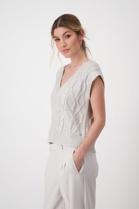 Monari V Neck Knitwear Moon