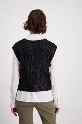 Monari V Neck Knitwear Schwarz
