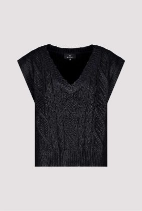Monari V Neck Knitwear Schwarz